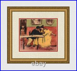 1963 PICASSO Limited Edition Pochoir Lithograph The Loveseat SIGNED Framed COA