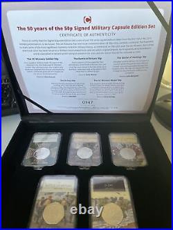 50 Years of the 50p Military Capsule Edition Set, Signed with COA, Limited Ed
