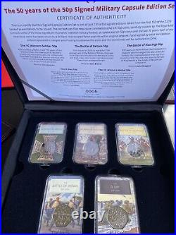 50 Years of the 50p Military Capsule Edition Set, Signed with Low COA, Limited Ed