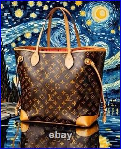 ART Louis Vuitton Neverfull Tribute Van Gogh Limited 24 x 18 Signed COA