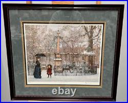 Alan Maley Signed Framed Limited Edition Print 277/750 Winter Carousel COA