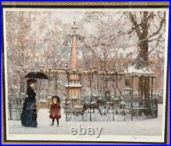 Alan Maley Signed Framed Limited Edition Print 277/750 Winter Carousel COA