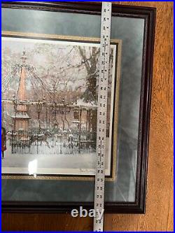 Alan Maley Signed Framed Limited Edition Print 277/750 Winter Carousel COA