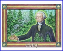 Alex Grey Signed Americannabis Canvas Print /420 Limited Edition Rare COA Framed