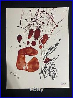 Andrew Bryniarski signed handprint limited edition 11X14 cardstoc With Beckett COA