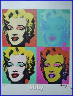 Andy Warhol COA Big Vintage Signed Art Print Paper Limited Edition Signed