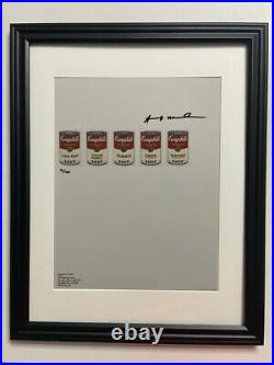 Andy Warhol Hand signed Print with COA and Appraisal Report Value of $5,289.00