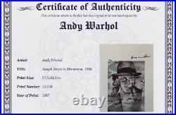 Andy Warhol, Original Hand-signed Lithograph with COA & Appraisal of $3,500