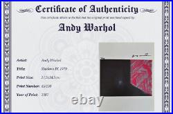 Andy Warhol, Original Print Hand Signed Litho with COA & Appraisal of $3,500