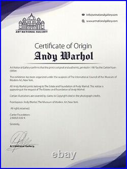 Andy Warhol, Original Print Hand-signed Litho with COA & Appraisal of $3,500