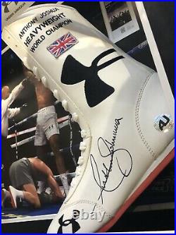 Anthony Joshua Dome Framed Limited Edition Boxing Boot Private Signing AFTAL COA