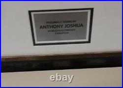Anthony Joshua Signed & Framed Limited Edition Boxing Trunks AFTAL COA