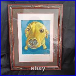 Artist MEG HARPER Love Me Dog Limited Numbered Print Signed COA Daschund