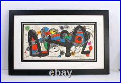 Awesome 1974 Joan MIRO LIMITED Lithograph Escultor Portugal FRAMED SIGNED COA