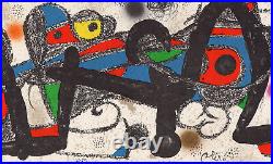 Awesome 1974 Joan MIRO LIMITED Lithograph Escultor Portugal FRAMED SIGNED COA