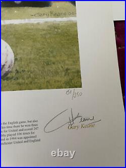 BOBBY CHARLTON SIGNED PRINT LIMITED EDITION COA Manchester United Proof Gift