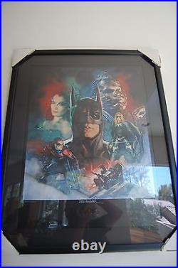 Batman & Robin Cast Clooney Thuman Lithograph Limited Ed. Poster Signed Coa