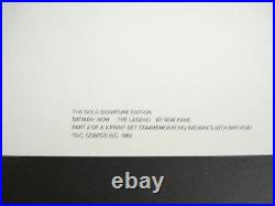 Batman The Legend By Bob Kane Limited Edition Ap 72/125 With Coa