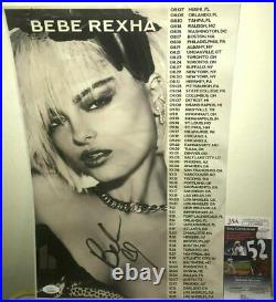 Bebe Rexha Hot Singer Signed Autograph Limited Ed. 11x17 Tour Poster Jsa Coa Wow