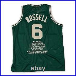 Bill Russell Signed Autographed Stat Jersey Limited Edition #6/14 Hollywood COA