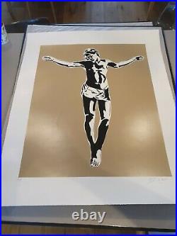 Blek le Rat Jesus (Gold) 2008 limited edition Signed Print with COA Banksy