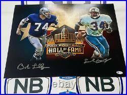 Bob Lilly & Earl Campbell Signed LIMITED EDITION HOF 16x20 Photo Beckett COA
