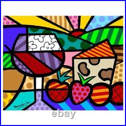 Britto Toast To Life Hand Signed Limited Edition Giclee on Canvas COA