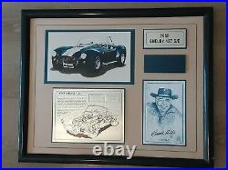 CARROLL SHELBY AUTOGRAPHED SIGNED LIMITED EDITION COMM DISPLAY 112/1965 With A COA
