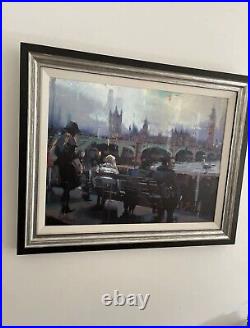 CHRISTIAN HOOK'Embankment' Limited Edition Canvas Print Gallery Frame COA