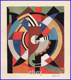 COOL Auguste Herbin 1929 LIMITED Pochoir Conception Cubiste SIGNED Framed COA