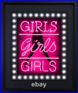 COURTY- GIRLS, GIRLS, GIRLS PINK SEXY SOHO Framed Signed limited edition COA