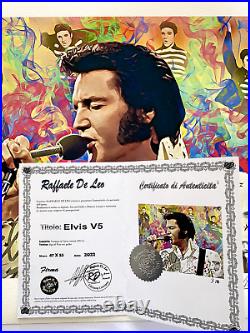 Canvas Art Elvis Presley-Limited edition 3/6 COA 47x55cm valued over£750