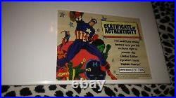 Captain America 111 Wooden Print 57/300 Limited Ed Signed By Stan Lee Mint Coa