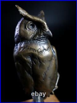 Chester Comstock, Bird The Great Horned Owl Original Bronze with COA Limited