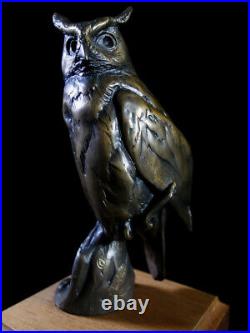 Chester Comstock, Bird The Great Horned Owl Original Bronze with COA Limited