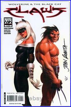 Claws #1 Wolverine Black Cat Dynamic Forces Signed John Romita Sr Coa #1 Marvel