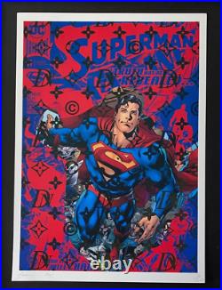 DEATH NYC Hand Signed LARGE Print COA Framd 16x20in Superman DC Comics Murakami