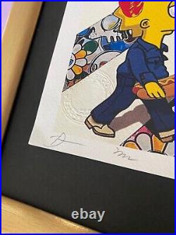 DEATH NYC Hand Signed LARGE Print Framed 16x20in COA POPART THE SIMPSONS