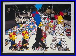 DEATH NYC Hand Signed LARGE Print Framed 16x20in COA POPART THE SIMPSONS