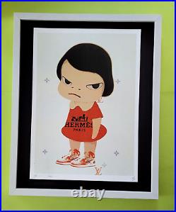 DEATH NYC Hand Signed LARGE Print Framed 16x20in COA YOSHITOMO NARA GIRL NIKE #6