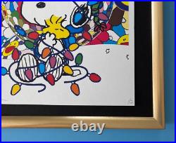 DEATH NYC Hand Signed Snoopy Print Framed 16x20in. COA Murakami Schultz X/100