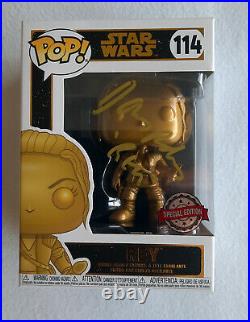 Daisy Ridley Signed Funko Pop! Star Wars #114 Rey Limited Special Edition COA