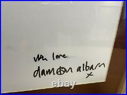 Damon Albarn Blur Gorillaz Signed VERY RARE Display Limited Edition COA