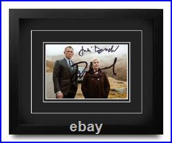 Daniel Craig & Judi Dench Signed 6x4 Photo 10x8 Picture Frame James Bond + COA