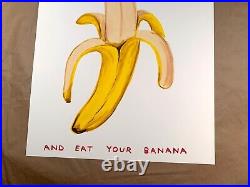 David Shrigley Please Shut Up Signed Art Screen Print Limited #/125 COA Banana