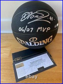 Dirk Nowitzki Signed Basketball Ball 2007 MVP Inscribed Panini COA Limited to 41