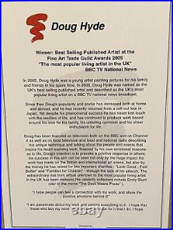 Doug Hyde, Group Hug, Signed Framed Limited Edition Giclee Print, Rare, w. COA