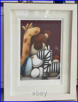 Doug Hyde Old Friends Limited Edition Print. Framed in White Lopez. With COA