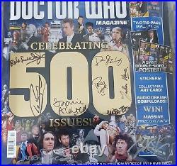 Dr Who Magazine & photo signed by 16 Celebrating 500 Issues Limited COA 32938