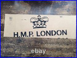 Drd HMP London stencil spray painting signed limited edition 77cm X 25cm + COA